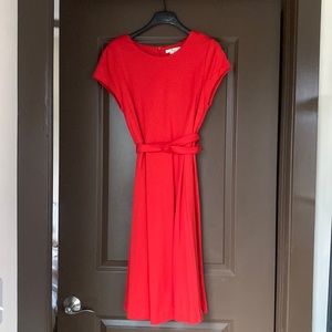 Red Boden fit and flair dress, size 10